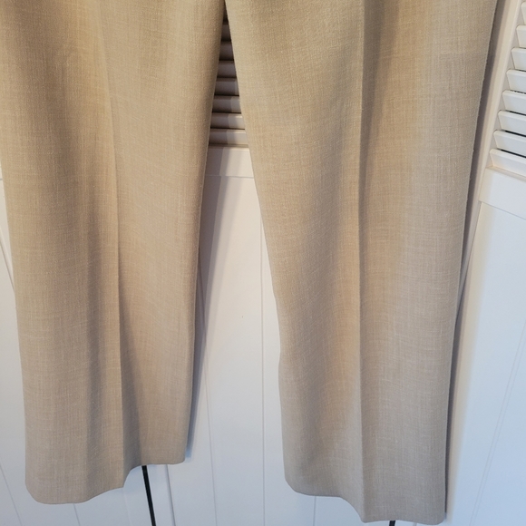 ST JOHN  COLLECTION  SZ16 TAN WIDE LEG SLACKS WITH FRONT POCKETS - Picture 6 of 13